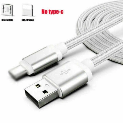 1-3M Useful USB Data Charger Charging Cable fit for iPhone  Micro USB Type-C - Image 1 of 4