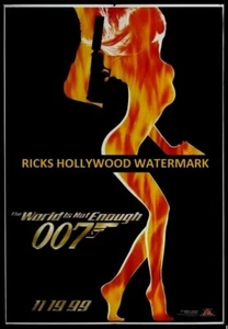 ENORME Poster Rifugio Autobus 48"X70" Originale D/S IL MONDO NON BASTA JAMES BOND 007 - Foto 1 di 1