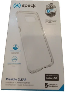 SPECK Presidio Clear Phone Case for Samsung Galaxy S8 Clear Protective Case - Picture 1 of 3