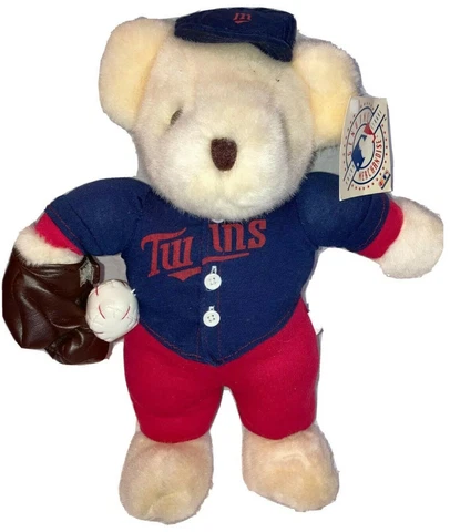 MLB Minnesota Twins Baseball Plush White Bear Glove Mitt Ball Hat Jersey Nanco Cover