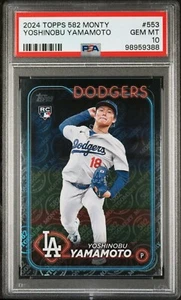 PSA 10 Yoshinobu Yamamoto 2024 Topps Montgomery Club Rookie RC DODGERS RARE - Picture 1 of 2