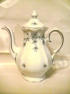 WINTERLING BAVARIA GERMANY BLUE ROSE RENAISSANCE PLATINUM TRIM 10" COFFEE POT - Picture 1 of 20