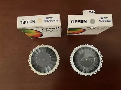 2 Tiffen 52mm Filters:  N.D. .3(2x) & N.D. .6(4x) - Image 1 of 3