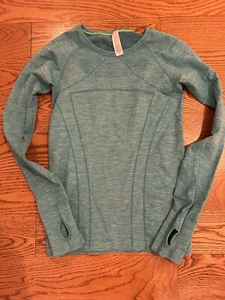 Ivivva by Lululemon Girls Swiftly Fly Tech Seamless Long Sleeve Shirt Size Large - Picture 1 of 8