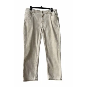 Pantalones de mezclilla Chico's platino caqui beige talla 1 para mujer 8 - Imagen 1 de 8