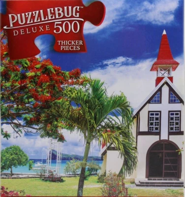  500 Piece Jigsaw Puzzle Church On The Beach Puzzlebug Deluxe 20 X 12 - Image 1 of 3