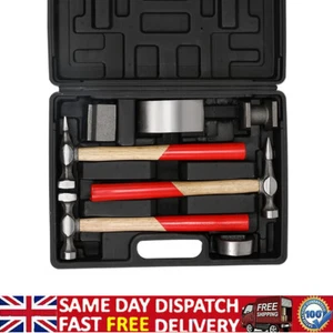 7Pcs Auto Body Repair Tool Kit Craft Panel Beating Hammer and Dolly Set Hammer - Picture 1 of 8