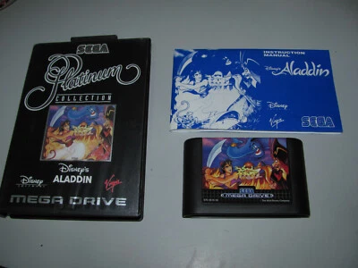 Disney's Aladdin Sega Mega Drive Game PAL 1993 Tested & Working As Shown  - Image 1 of 4