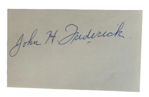 Johnny Frederick Signed 3x5 Index Card Baseball Brooklyn  Dodgers 1920-30s MLB - Picture 1 of 2