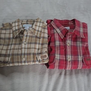 Lote 2 Camisas de Trabajo Carhartt Peso Pesado Franela Para Hombre XL Alto Envejecido S145 - Imagen 1 de 24