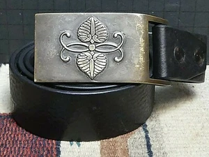 Hand Made TROPIC OF CANCER BRONZE BELT BUCKLE Joshua B.C. Hoy/Raven Work Horween - Picture 1 of 9