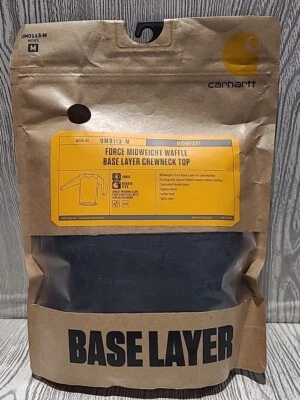 Camisa Top Carhartt Force Peso Medio Clásica Capa Base Med Negra Gofre Térmico Foto 1 de 4
