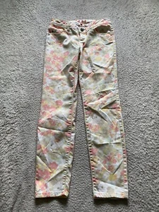 Pantalones de mezclilla ajustados florales multicolores para mujer ELLE talla 4 (28 x 28) - Imagen 1 de 10