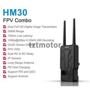 SIYI HM30 Fly More/FPV Combo RC Transmitter Receiver 30KM 1080P HD TX RX Digital - Picture 1 of 14