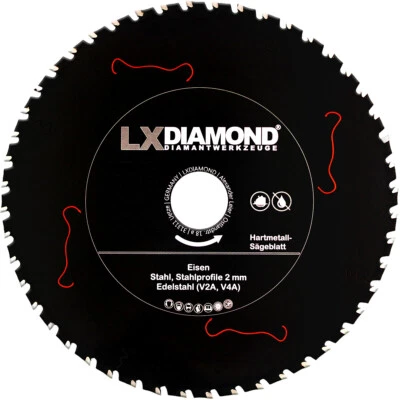 LXDIAMOND Hartmetall Sägeblatt 160 - 355 mm für Eisen Stahl Edelstahl V2A V4A