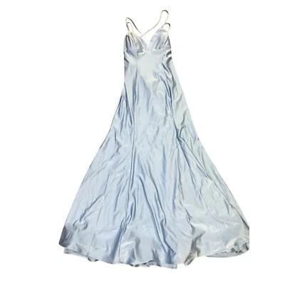 Vestido de noche NIGHTWAY para mujer azul claro con tiras espalda cruzada sirena - 14 Foto 1 de 4