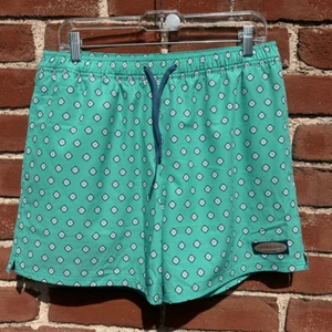 Costume da bagno uomo Vineyard Vines $98 verde stampato pantaloncino medio 5"NUOVO - Foto 1 di 7