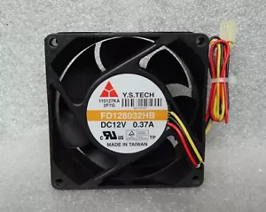 Y.S. Tech 80mm x 32mm High Airflow Server Fan 47 CFM 3 Pin Dual Ball FD128032HB  - Picture 1 of 3