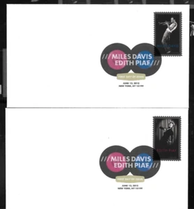 MILES DAVIS EDITH PIUS US #4692-4693 JAZZ FOREVER STAMP 2 DCP FIRST DAY COVERS - Picture 1 of 2