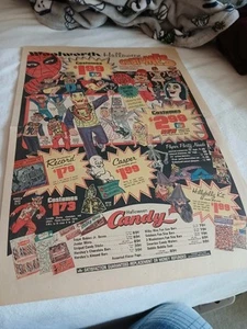 1972 Woolworth's Halloween BEN COOPER Full Page Sunday Comics Ad - Framable! - Picture 1 of 4