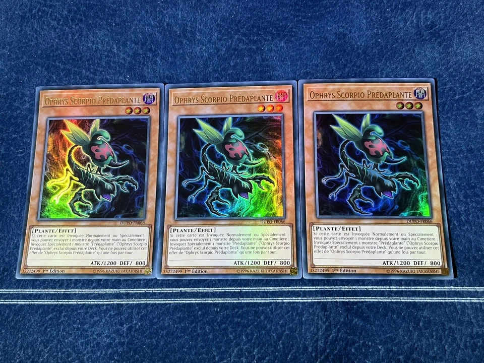 3x Predaplant Ophrys Scorpio Ultra Rare FRENCH Playset - Yugioh Duel Power DUPO - Image 1 of 1