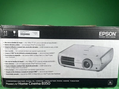 Proyector Epson PowerLite Home Cinema 8350 1080p 3LCD - NUEVA CAJA ABIERTA Foto 1 de 4
