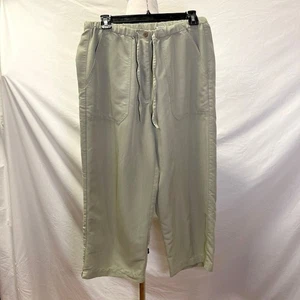 CARIBBEAN JOE Green Crop Capri Pants Women's Size L - Picture 1 of 4