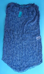 NARDIS BEACH ITALY LADIES SMOCK DRESS 100% SILK MEDIUM UK 12 - 14 BLUE WHITE NEW - Picture 1 of 8