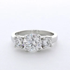 5.38ct D-SI3 Round Natural Certified Diamonds 14k Gold Classic Engagement Ring - Picture 1 of 17