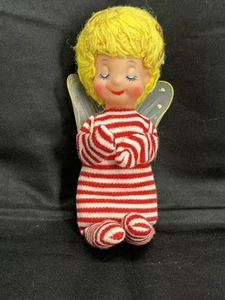 Vintage 1950s/60s Retro Christmas Knee Hugger Ornament Angel Posable Japan? - Picture 1 of 4