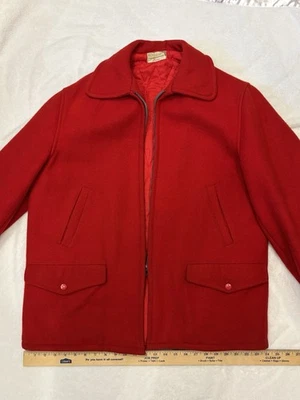 Foremost Wool Hunting Jacket Red Large Vintage  50-60’s Pennys - Image 1 of 4