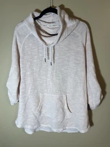 KENSIE Women Long Sweater Size XL Light Pink Long Sleeve Sweatshirt Cotton - Picture 1 of 6