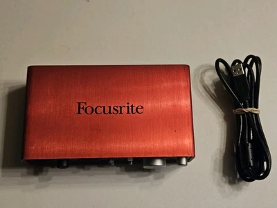 Focusrite Scarlett 2i2 USB Audio Interface 1st Generation with USB Cable Working - Image 1 of 4
