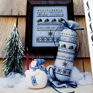 Tabla de punto de cruz Eventide Designs con encanto COPO DE NIEVE Wintert Needle Keeper - Imagen 1 de 3