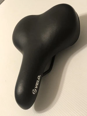 "Asiento de bicicleta híbrido de felpa Velo sillín de bicicleta cómodo 10"" x 9""" Foto 1 de 3