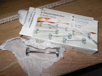TCM Messerbänkchen verchromt 6 tlg Neu OVP Besteckablagen - Bild 1 von 2