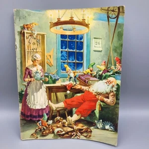 Vintage 1947 Ideals Christmas Edition Magazine Santa & Elves Illustrations - Picture 1 of 6