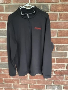 Pebble Beach Performance Long Sleeve 1/4 Zip Pullover Men XL Black Pictsweet - Picture 1 of 15