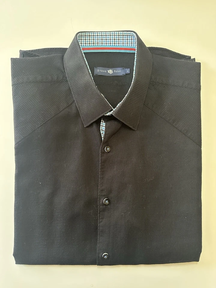 Stone Rose Black Button Down Long Sleeve Casual Men’s Shirt Size 4/L - Image 1 of 1