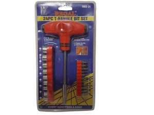 Regal 24 Piece T Handle Bit Set THBS24 1/4 Inch DR T Handle New In Pkg - Picture 1 of 13