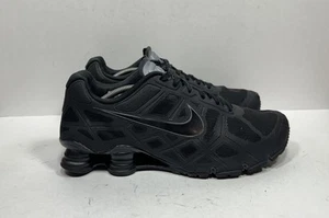 Nike Shox Turbo 454166-001 Triple Black Metallic Shoe Sneakers Men's Size 13 - Picture 1 of 10