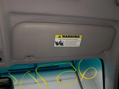 Used Right Sun Visor fits: 2008 Bmw 535I illuminated R. vinyl Right Grade A - Image 1 of 4