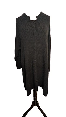 VTG Little Journeys Chicago Knit Alpaca Wool Button Cardigan -Black-One Size - Image 1 of 4