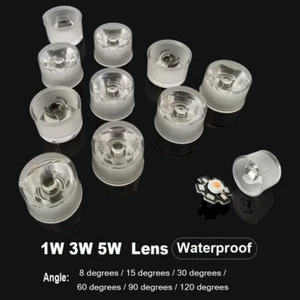 8 30 60 120 Degree waterproof 3W LED Lens For 1W 3W 5W High-power LED Lamp Beads - Picture 1 of 8
