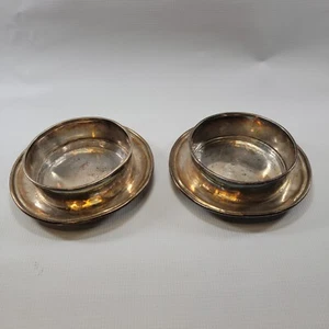 Par de posavasos de vino vintage Harrison Brothers y Howson plato de plata Sheffield - Imagen 1 de 9