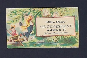 Tarjeta comercial victoriana c1890, The Fair, artículos para muebles para el hogar, castaño rojizo, Nueva York - Imagen 1 de 2