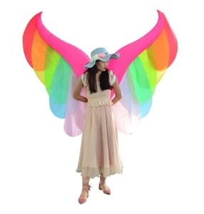 Inflatable Rainbow Butterfly Wings Halloween Costume or Costplay - Picture 1 of 5