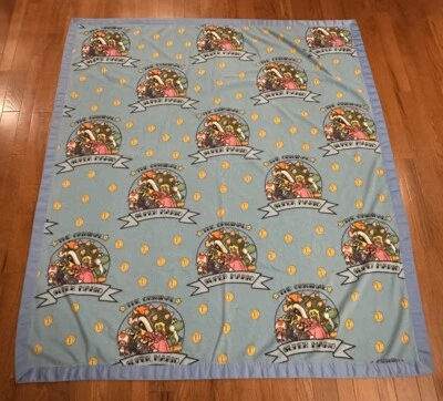 The Original Super Mario Nintendo Blanket Fleece Throw with Satin Trim Vintage - Image 1 of 4