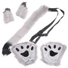  Faux Animal Ear Tail Artificial Fur Miss Halloween Costume Decorative Cosplay