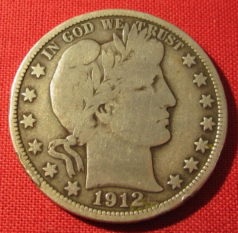 1912 P Barber Half Dollar - 90% Silver - Actual Coin in Photos (1921) Cover